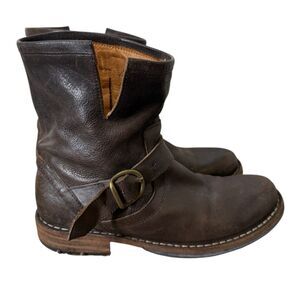 Fiorentini & Baker Brown Eternity Eli Moto Boot Womens Sz 37/7 Leather Combat